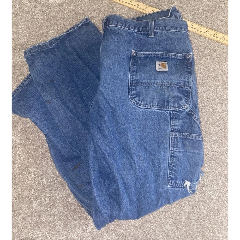 Carhartt FR Jeans 42x31‎ Multi Pockets Work Wear 2112 Cat 2 Durable Western Read